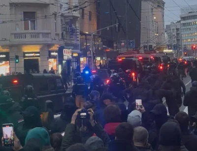 Policija u Rektoratu Univerziteta u Beogradu